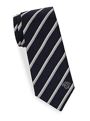 versace striped silk tie|Versace silk tie scarf.